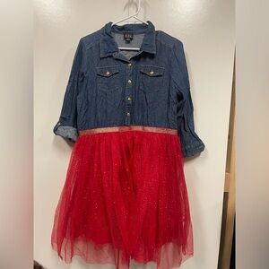 Cute holiday dress -Christmas photos. Western wonder woman costume.  Plus size